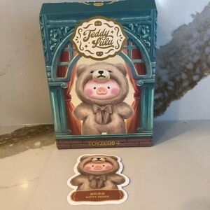 Lulu the piggy Witty Teddy Brown plush pendant